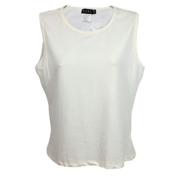 NEW Vintage Kors Michael Kors Layering Sleeveless Shell Tank Top in Ivory Size M - Picture 6 of 7